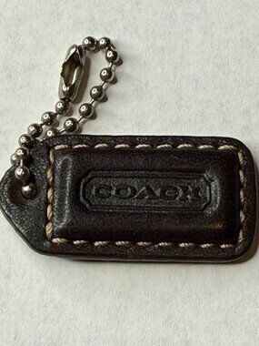 Coach Leather Hangtag – Brown (1.5")